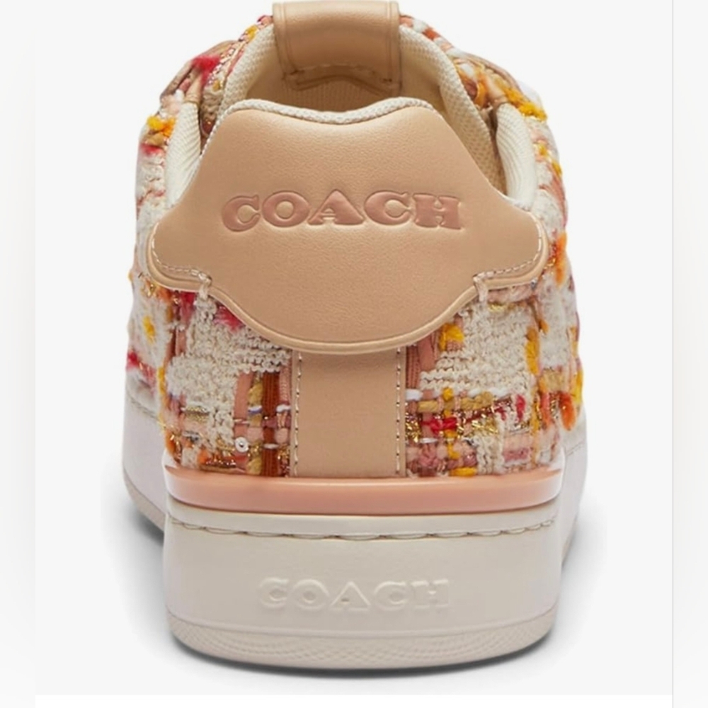 Coach Lowline Natural Multicolor Sneakers with Signature Tweed Pattern SIZE 11 - Picture 3 of 16